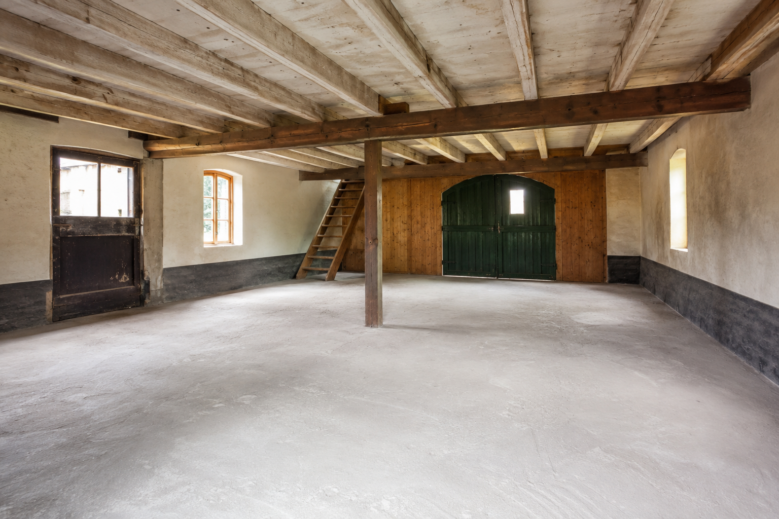 Lege boerderij die na een professionele woningontruiming volledig is ontruimd en bezemschoon is opgeleverd door STUFFVIA.